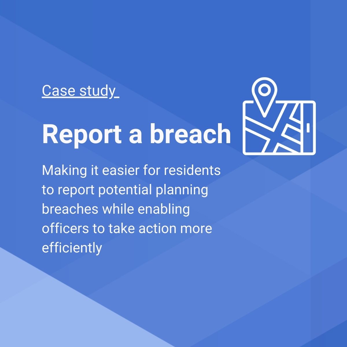 Graphic tile for case study about Barnet Council's report a breach